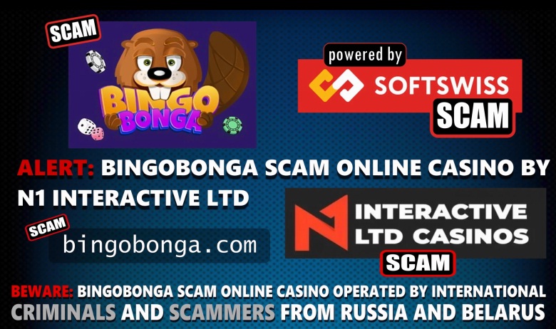 Bingobonga Casino, scam by softswiss NV and softswiss